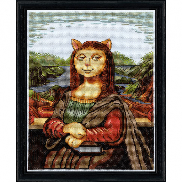 Набор для вышивания DESIGN WORKS арт.3375 Мяу Лиза 20,3х25,4 см