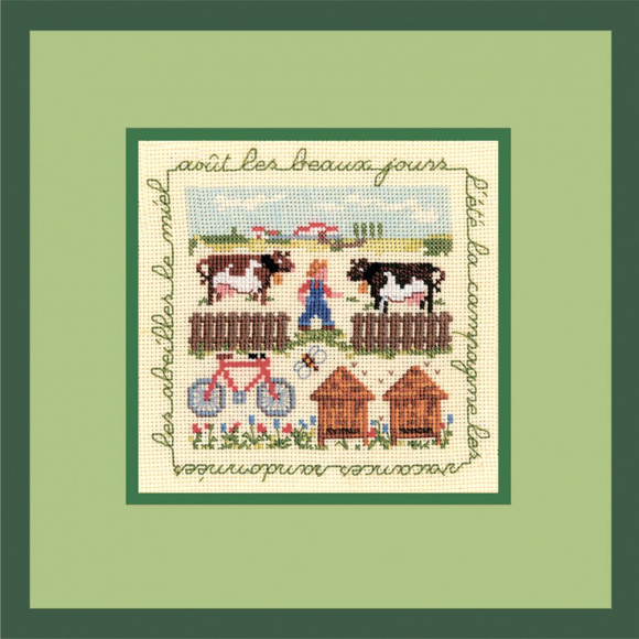 163960_Набор для вышивания:"AOUT – LA CAMPAGNE AIDA COTON" (Aвгуст - Деревня) 163960_Набор для вышивания:"AOUT – LA CAMPAGNE AIDA COTON" (Aвгуст - Деревня)