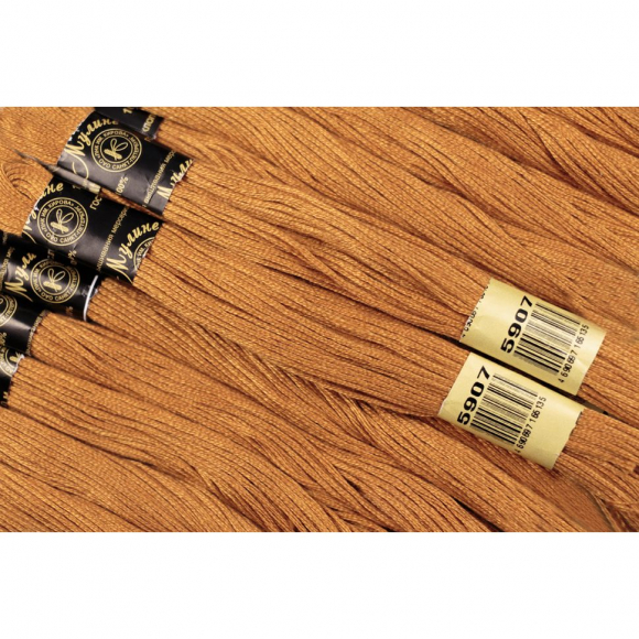 Нитки мулине цв.5907 коричневый 12х10м С-Пб