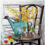 Набор для вышивания МАРЬЯ ИСКУСНИЦА арт.04.005.26 Голубая лейка 30х30 см