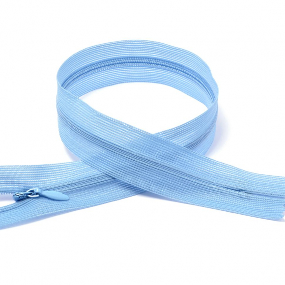 Молния MaxZipper пласт. потайная №3 20см н/р цв.F188 голубой уп.50шт