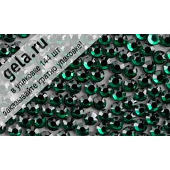 34738_Камни плоские с термоклеем 2028HF, ss 5, Emerald M