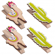 136878_Декоративные прищепки "Лама, кактус" 136878_Декоративные прищепки "Лама, кактус"