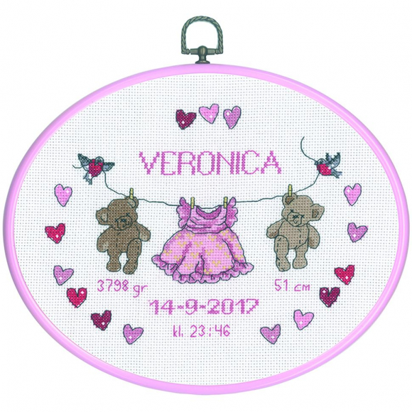 Набор для вышивания PERMIN арт.92-5761 Вероника 20х26 см