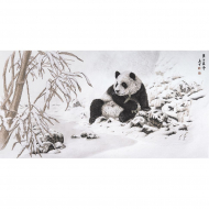 Набор для вышивания крестом XIU CRAFTS арт.2032103 Панда и бамбук 42х81 см