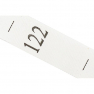 Размерники полиэстер 122 белый 10х25 мм ТВ в рул. 800 шт (20м)