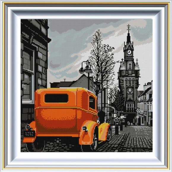 Рисунок на ткани (Бисер) КОНЁК арт. 1341 Ретро 1 40х40 см