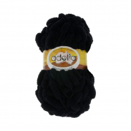 Пряжа ADELIA FANTASY LUXE (100% полиэстер) 5х100г/39м СК цв.02 ЧЕРНЫЙ