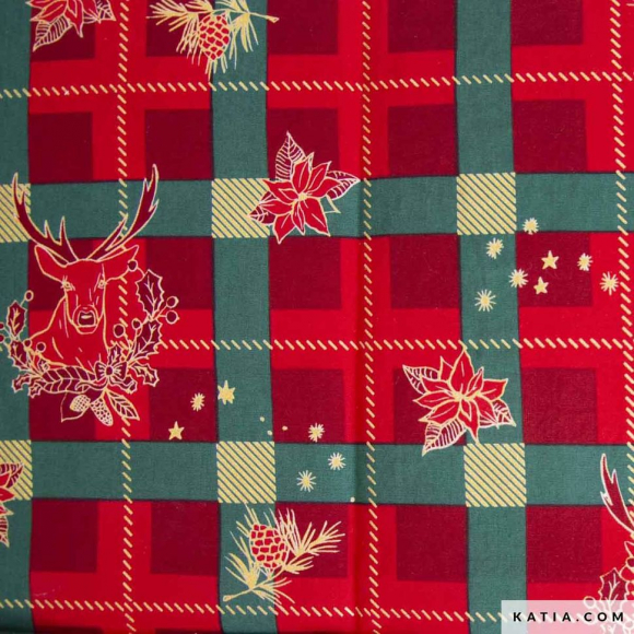 186034_Ткань Xmas Poplin, 100% хлопок, 150 см, 120 г/м?