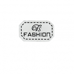 Аппликация пришивная FASHION арт.TBY.SHEV.18 2,3х1,3см цв.черн/бел уп.20шт
