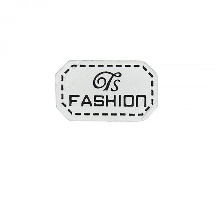 Аппликация пришивная FASHION арт.TBY.SHEV.18 2,3х1,3см цв.черн/бел уп.20шт