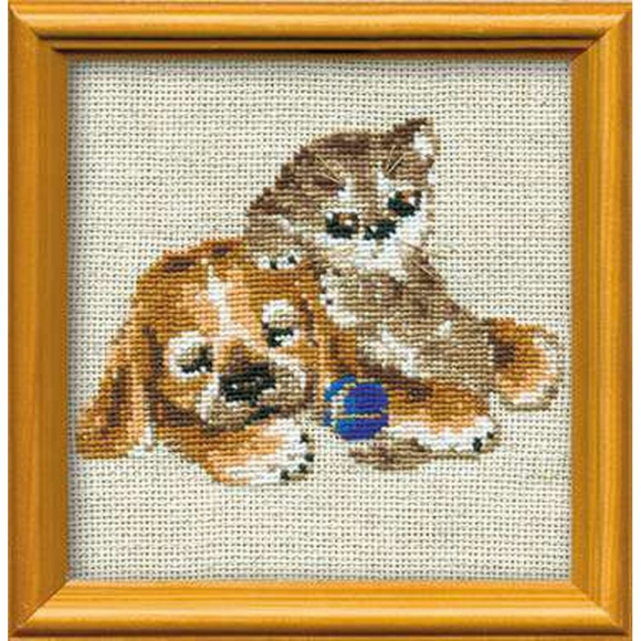 Набор для вышивания РИОЛИС арт.750 Давай играть! 15х15 см