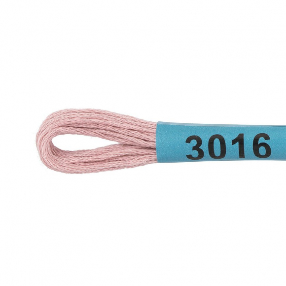 Нитки для вышивания Gamma мулине (0820-3070) 100% хлопок 24 x 8 м цв.3016 розово-сиреневый