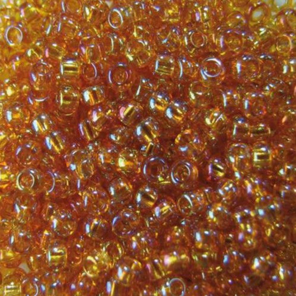 Бисер Preciosa №10, 5 г., цвет №11050 янтарный радужный прозрачный