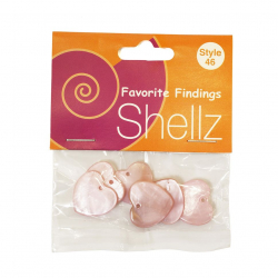 12833_Подвеска "Shellz" Pink Heart River Shell Dangles
