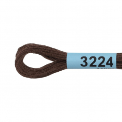 Нитки для вышивания Gamma мулине (3173-6115) 100% хлопок 24 x 8 м цв.3224 коричневый