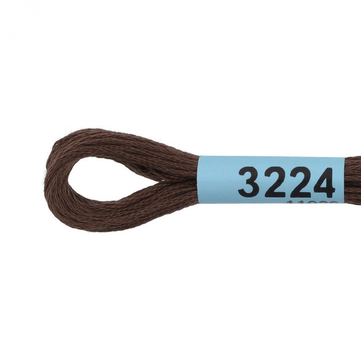 Нитки для вышивания Gamma мулине (3173-6115) 100% хлопок 24 x 8 м цв.3224 коричневый
