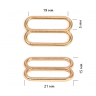 Пряжка регулятор для купальника металл TBY-819A.SW 19мм цв.золото, уп.1000шт