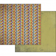 74855_Бумага двухсторонняя для скрапбукинга "Фактура коричневого и красного"