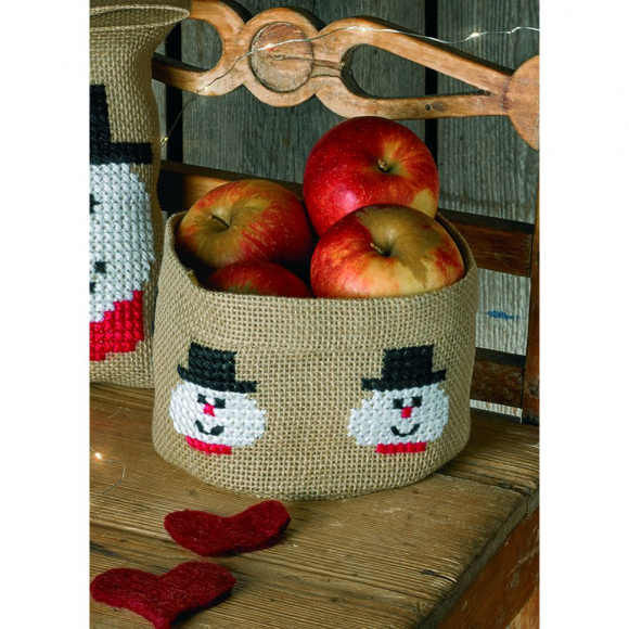 162524_Набор для вышивания мешочка "Снеговики" 162524_Набор для вышивания мешочка "Снеговики"