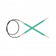 47066 Knit Pro Спицы круговые для вязания Zing 3,25мм/40см, алюминий