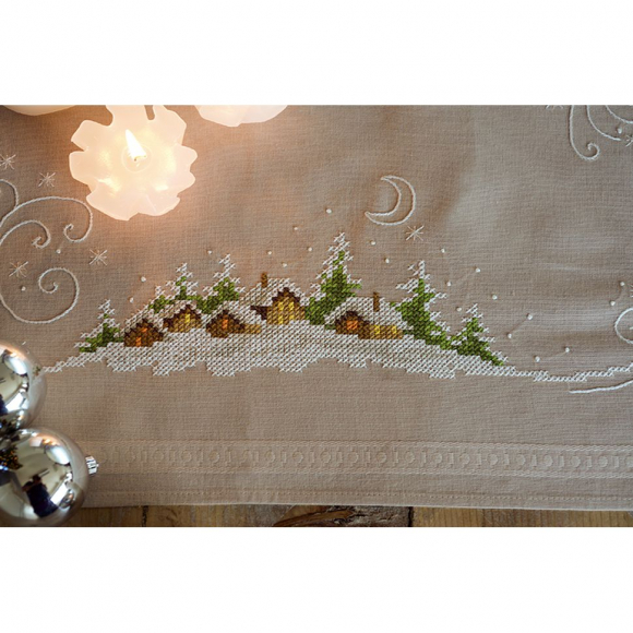 106083_Набор для вышивания дорожки "Заснеженная деревня"
