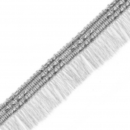 Тесьма-бахрома арт.TBY-008/6961 шир.40 мм цв.серебро уп.13.71м