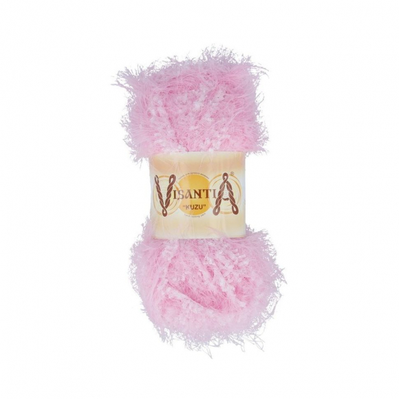 Пряжа VISANTIA KUZU (70% полиэстер, 30% нейлон) 5х100г/55м цв.02 св.розовый