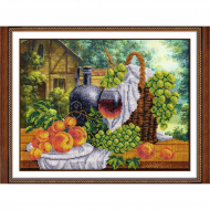 Набор для вышивания бисером ПАУТИНКА арт.Б-1270 Натюрморт с вином 36х28 см