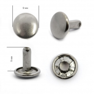 Хольнитены двухсторонние сталь New Star №33,5 9х9 (9,8мм) цв. черный никель уп. 500шт