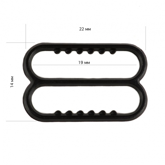 Пряжка регулятор для бюстгальтера пластик TBY-82647 20мм цв.черный, уп.100шт Пряжка регулятор для бюстгальтера пластик TBY-82647 20мм цв.черный, уп.100шт