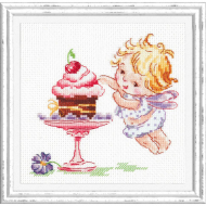 Набор для вышивания ЧУДЕСНАЯ ИГЛА арт.35-22 Люблю сладенькое! 13х12 см