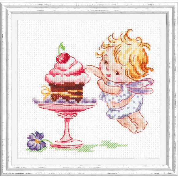 Набор для вышивания ЧУДЕСНАЯ ИГЛА арт.35-22 Люблю сладенькое! 13х12 см