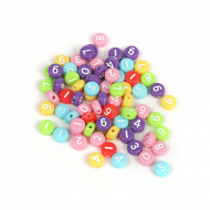 Бусины с цифрами ассорти  арт. M4H-B005 уп. 40г (300 ± 10 шт)