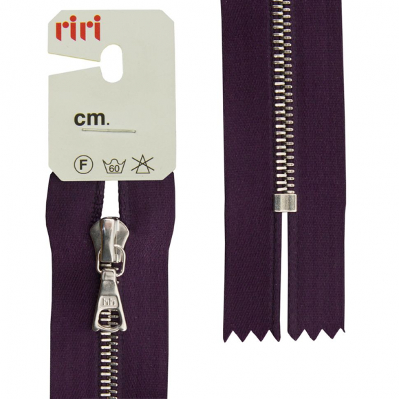 29471_Молния металл, Ni, неразъёмная, на атласной тесьме, 4 мм, 16 см, цвет 2510, темно-фиолетовый 29471_Молния металл, Ni, неразъёмная, на атласной тесьме, 4 мм, 16 см, цвет 2510, темно-фиолетовый