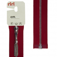 137644_Молния металл, Ni, слайдер Zuff, 4 мм, разъёмная, 1 замок, 60 см, цвет 2410, рубиновый