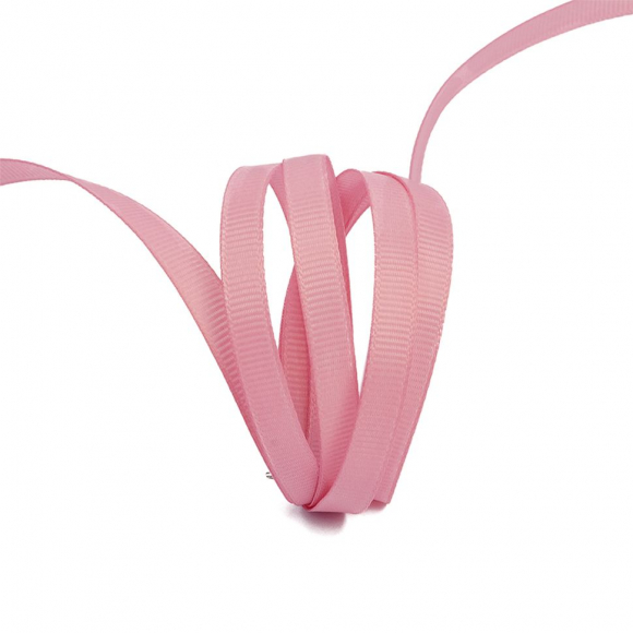 Лента Ideal репсовая в рубчик шир.6мм цв. 158 гряз.розовый уп.27.42м