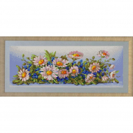 Рисунок на ткани (Бисер) КОНЁК арт. 9653 Ромашки 25х65 см