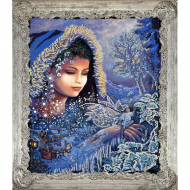 Рисунок на ткани (Бисер) КОНЁК арт. 9722 Зимушка-зима 29х39 см