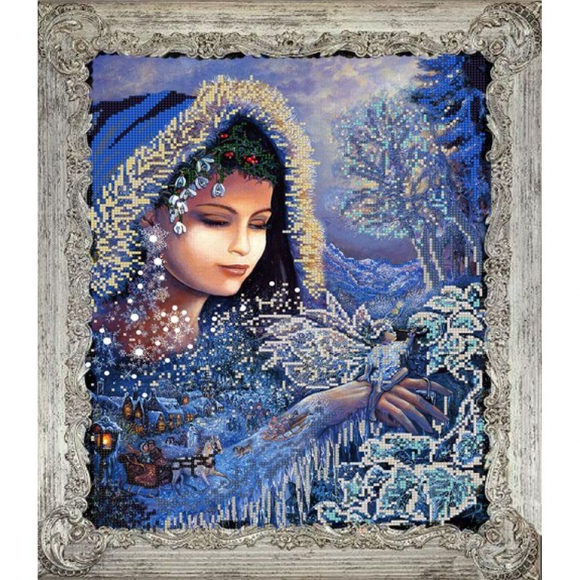Рисунок на ткани (Бисер) КОНЁК арт. 9722 Зимушка-зима 29х39 см
