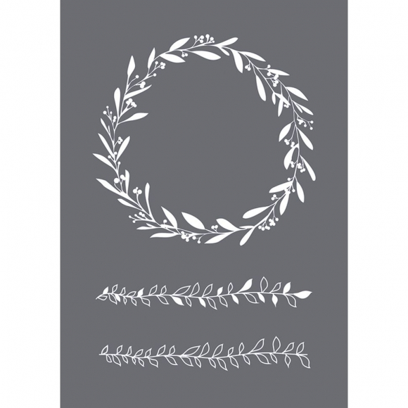 Трафарет "Leaf tendril" в наборе со шпателем-скребком Трафарет "Leaf tendril" в наборе со шпателем-скребком