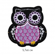 Термоаппликации арт.TBY-2205 Сова 5,7х6см, уп.10шт
