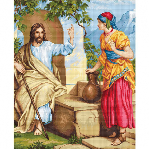 39050_Набор для вышивания "Иисус и самаритянка" 39050_Набор для вышивания "Иисус и самаритянка"