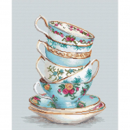 Набор для вышивания LUCA-S арт. BA2325 Бирюзовые чайные чашки 22х29 см Набор для вышивания LUCA-S арт. BA2325 Бирюзовые чайные чашки 22х29 см