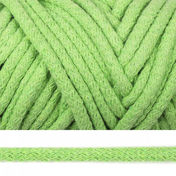 Шнур круглый х/б 08мм с наполнителем цв.2122 фисташковый уп.50м