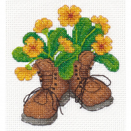 Набор для вышивания ОВЕН арт. 1512 Садовые башмачки 10х11 см