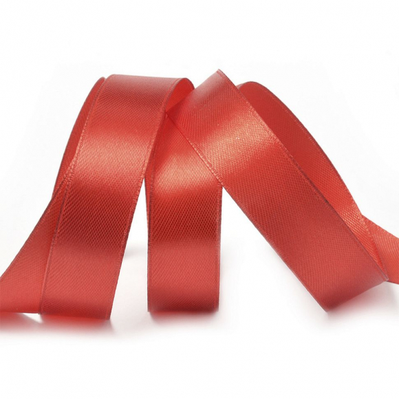 Лента атласная 20мм цв.3095 красный IDEAL уп.27,4 м
