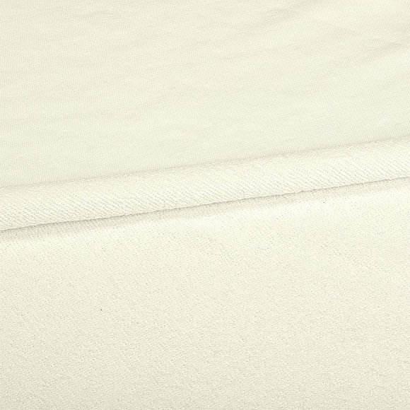 Ткань трикотаж Футер 3х нитка петля хлопок 320г пенье 190см экрю 11-0602 уп.6м Ткань трикотаж Футер 3х нитка петля хлопок 320г пенье 190см экрю 11-0602 уп.6м