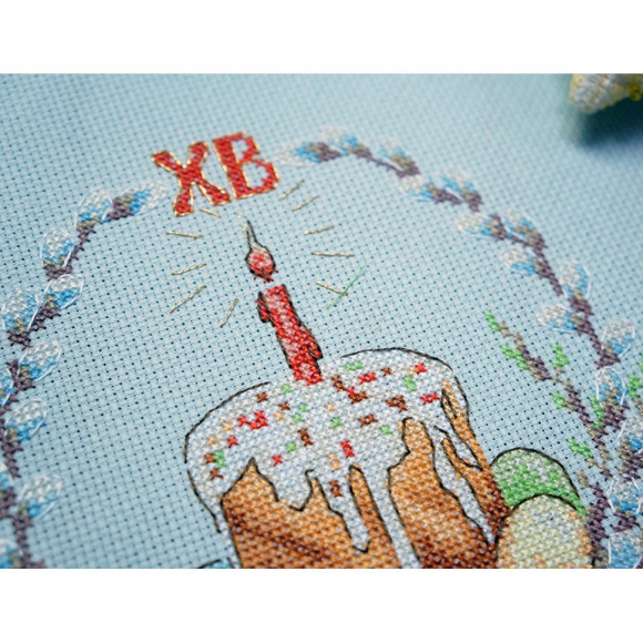 157407_Набор для вышивания "Пасхальный кулич" с пришивной рамкой 157407_Набор для вышивания "Пасхальный кулич" с пришивной рамкой