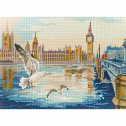 Кристальная мозаика на подрамнике ФРЕЯ арт.ALPD-043 Вид на Биг Бен 40х30 см